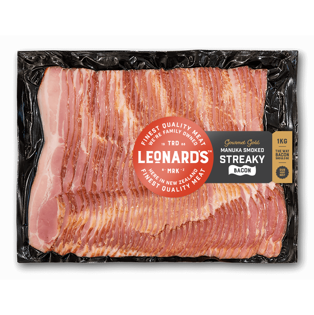 Gourmet Gold Manuka Smoked Streaky Bacon Gourmet Gold Manuka Smoked Streaky Bacon